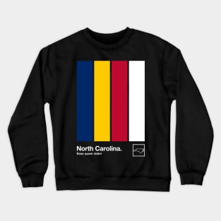 North Carolina State Flag // Original Minimalist Artwork Poster Design Crewneck Sweatshirt